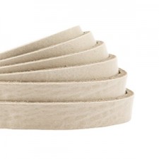 DQ leather flat 5mm Cream beige